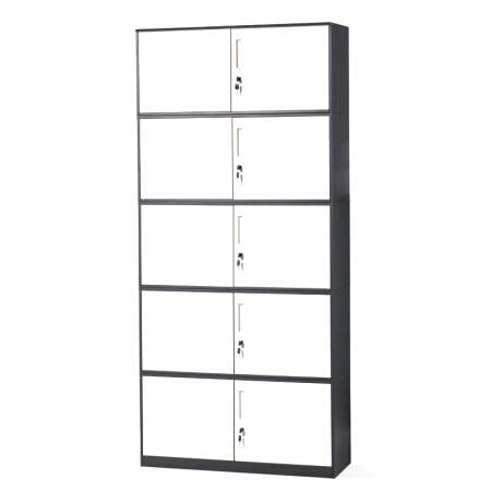 奈高NG文件柜办公柜档案柜资料柜储物柜拆装薄边灰白分体五节柜