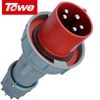 同为（TOWE）63A工业连接器工业插头/机房PDU航空插头5芯公头