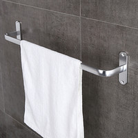 百字 免打孔毛巾杆 浴室置物架 卫生间置物架 美式毛巾杆单杆60cm