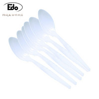 Edo 一次性勺子餐具塑料长柄6只装*3包外卖打包汤勺 18只