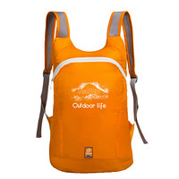 探拓 （TECTOP）户外背包皮肤包 男女便携防泼水双肩折叠包 旅行登山包 BO3001 橙色14L