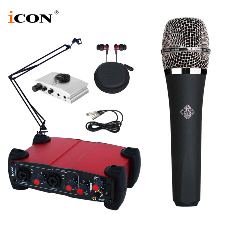 艾肯（ICON）Utrack vst USB外置声卡电脑手机直播k歌套装 Utrack vst+M80