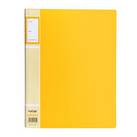 富得快(Fudek)60页资料册/A4文件册/文件夹/文件插页袋/活页夹/办公文具用品 单个装 黄色 F60AK