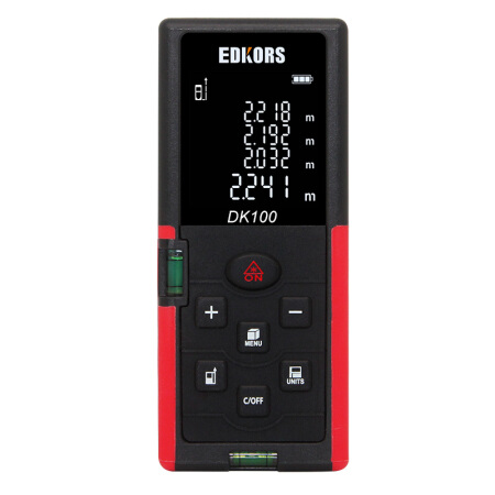 爱德克斯 EDKORS DK100米 手持式激光测距仪 红外线测量仪 家用电子尺量房尺 100米激光测距仪