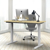 宜客乐思（ECOLUS）站立办公电动升降电脑桌学习桌现代简约家用写字桌办公桌显示器工作台 LD24LG 橡木色