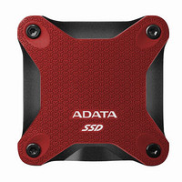 威刚（ADATA）480GB USB3.1 移动硬盘 固态（PSSD）SD600Q 防水防尘 高等级防震 红色 时尚运动便携