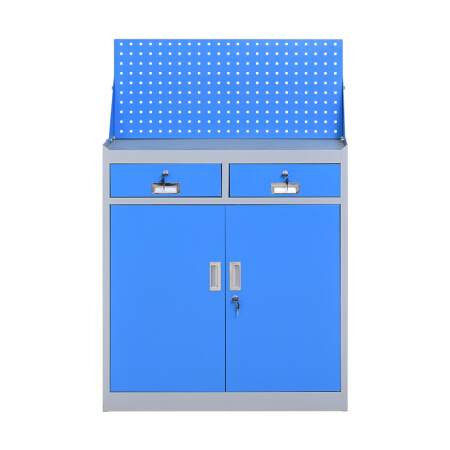 洛来宝 工具柜 工厂车间工作台储物抽屉矮柜铁皮柜带背网 H980*W900*D400mm