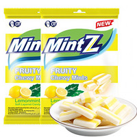 印尼进口 MintZ 明茨 清凉水果味糖果 休闲零食 清新口气 柠檬薄荷味软糖 115g*2包