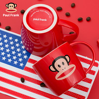 大嘴猴（Paul Frank）水杯马克杯陶瓷杯牛奶杯咖啡杯办公室文艺可爱情侣杯早餐杯红色PFD018