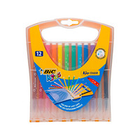 BIC比克Kids 儿童易水洗水彩笔 12色彩虹便携盒 进口文具儿童绘画画笔