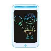 贝恩施儿童玩具小黑板家用画板彩色液晶写字板一键清除带防擦锁绘画工具男孩女孩玩具8.5寸ZJ15-C蓝色