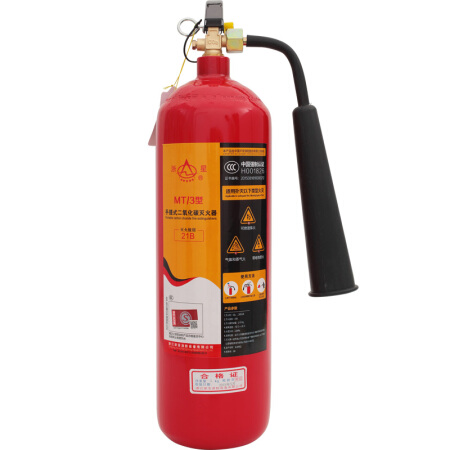 浙星 灭火器 二氧化碳3公斤灭火器 手提式二氧化碳灭火器3KG 机房精密仪器灭火器MT/3