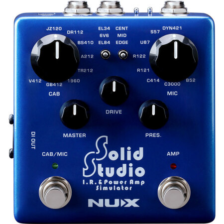 NUX电吉他箱体模拟单块效果器后级DI盒IR采样 solid studio蓝色