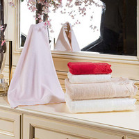 亚光毛巾浴巾组合三件套装   毛巾，浴巾家纺泡布玫瑰组合套装 （2毛巾+1浴巾）装