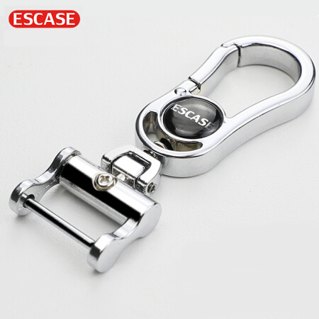 ESCASE 汽车钥匙扣 钥匙包挂件大众奥迪本田凯迪拉克宝马速腾哈弗h6博越吉利帝豪钥匙包扣 ES-K23 亮银色