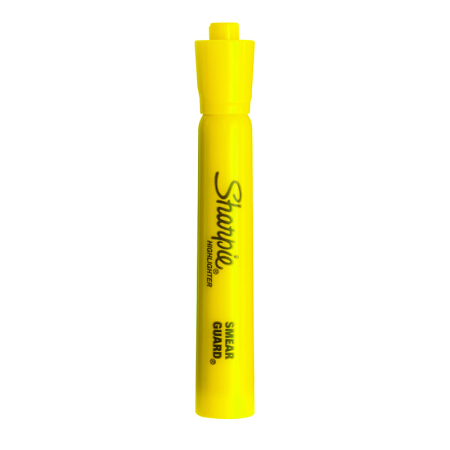 锐意（Sharpie）荧光笔/记号笔 宽笔头黄色单只装 学习重点标记笔