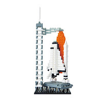 日本nanoblock休斯敦航天中心小颗粒拼插拼搭微型积木儿童玩具建筑系列  12岁+ 800548 男孩女孩生日礼物