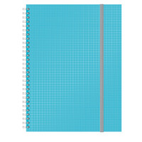 富美高（FolderMate）B5/70张趣味方格笔记本子双线圈可撕日记手账本记事本 蓝色42058