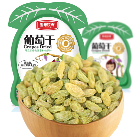 果田传香 蜜饯果干 零食新疆特产 无核白葡萄干168g