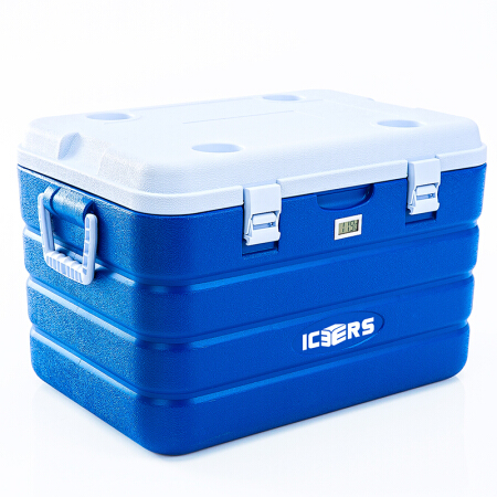 ICERS CERS 艾森斯）PU保温箱药品胰岛素医用冷藏箱保鲜箱 60升 温度计显示款 蓝白色