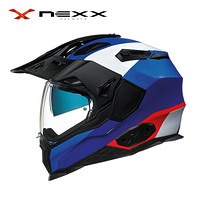 NEXX X.WED2荒原系列DUNA 亚洲版型 旅行全盔碳纤维复合材料电动摩托车头盔 蓝色 XL