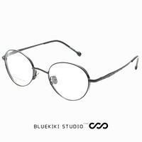 蓝其（Bluekiki）近视眼镜框男女士金属全框光学眼镜架男女通用 Y2635磨砂黑框