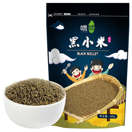 咪然MIRAN 米 辽宁锦州  黑小米 袋装 400g