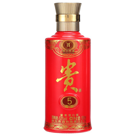 贵州贵酒 年份系列 贵5 53度 单瓶装白酒100ml 口感酱香型