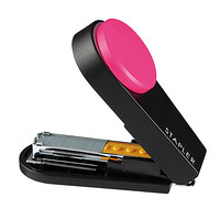 日本美克司（MAX）迷你便携式订书机 新款学生可爱订书器 带起钉器10#粉色 HD-10XS