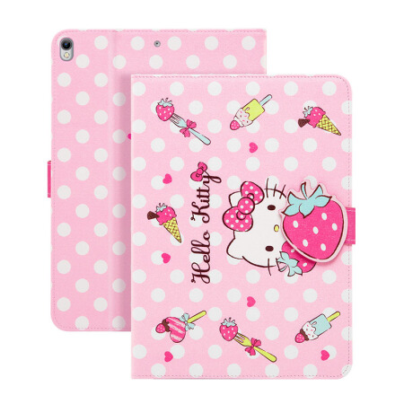 Hello Kitty iPad air3保护套2019新款苹果iPad Pro10.5英寸平板壳 卡通搭扣防摔全包皮套 草莓凯蒂猫