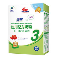 明一（wissun）奶粉三段优熙幼儿配方奶粉3段（12-36个月）400g 盒装