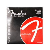 芬达（Fender）250R镀镍钢电吉他弦电吉他琴弦球形末端标准张力标准款010-046美产进口