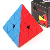圣手 宝石金字塔魔方儿童玩具三阶金字塔比赛专用异型早教启智送教程 彩色