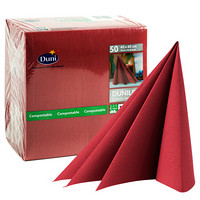 德国进口40CM50大张/大包 杜霓Duni 加厚一次性红色纸餐巾抽纸面巾纸口布