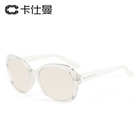 卡仕曼 CAXMAN 太阳镜镜女性墨镜CX3216 W01-透明框/白色脚