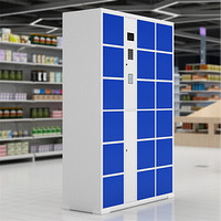 金经金属超市储物柜单位自助寄存柜商场18门电子存包柜条码