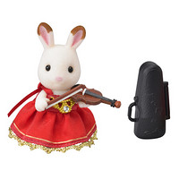 森贝儿家族公主玩具房子女孩娃娃玩具屋女童森林家族过家家人偶儿童玩具礼物--巧克力兔妹妹和小提琴SYFC6009