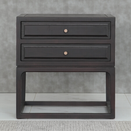 中伟床头柜新中式白蜡木实木床头柜现代简约卧室家具