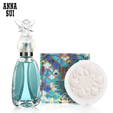 安娜苏（Anna sui）许愿精灵淡香水晚安粉特惠套装（许愿精灵香水30ml+晚安粉9g)