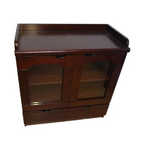 福邦（FUBANG） 办公柜 　茶水柜两门实木贴皮储物柜0.8米胡桃色