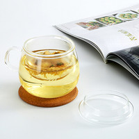 博堡 玻璃杯茶水分离茶杯水杯花茶杯高鹏硅玻璃 350ml BHCB-350