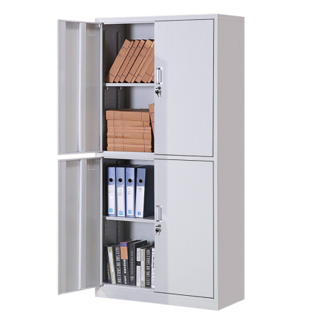 佐盛文件柜铁皮柜档案柜办公柜钢制资料柜储物柜通双节加厚款