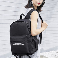 Landcase 学生书包女韩版大容量双肩包中学生书包休闲旅行包 1822黑色