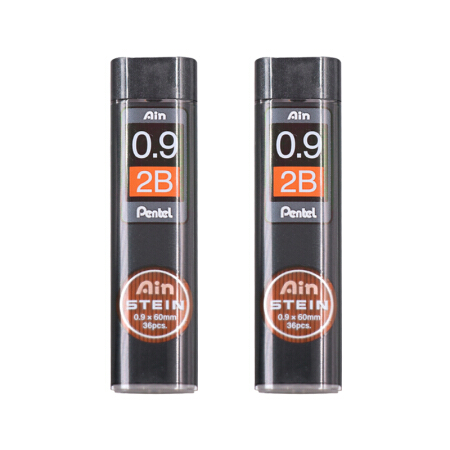 派通（Pentel）2B自动铅笔芯学生考试绘图用活动铅芯0.9mm2管装C279