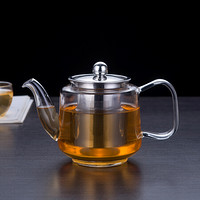 洁雅杰玻璃茶具耐热玻璃茶壶(800ml)大容量玻璃泡茶壶带滤网硼硅玻璃煮茶壶 YGE-9806