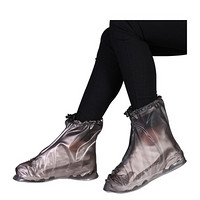 星工（XINGGONG）时尚防雨鞋套男女鞋套防水雨天防滑加厚耐磨成人户外鞋定制 咖啡M码5双装XG-WF005