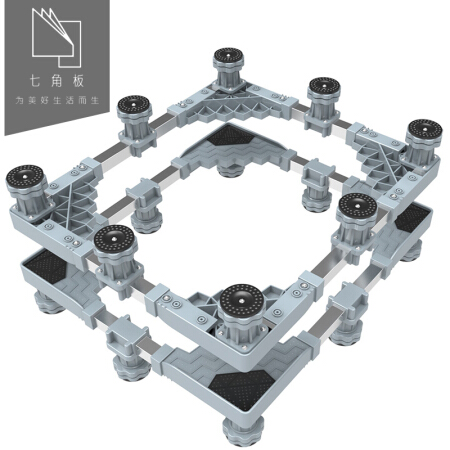 七角板双开门冰箱底座 移动架可垫脚调高 多开门对开门不锈钢托架脚架子美的容声创维美菱海尔TCL西门子通用