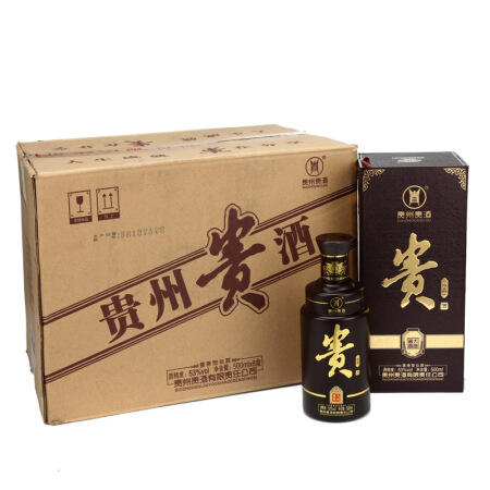 洋河股份 贵州贵酒 贵酒心品 53度 整箱装白酒500ml*6瓶 口感酱香型