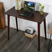 施豪特斯（SHTS）电脑桌 折叠电脑桌免安装实木学习桌子便携书桌F80 棕色