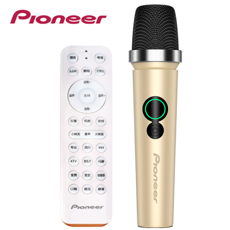 先锋（Pioneer）LM30内置声卡麦克风 全民K歌主播直播专用话筒 快手抖音通用安卓苹果电容麦克风 香槟金